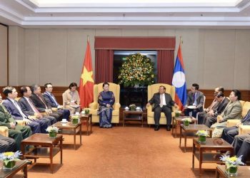 응우옌 티 낌 응언 국회의장, 라오스 국가주석과 회견